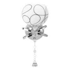 Applique murale élégante pour chambre à coucher, lampe avec abat-jour en métal et verre pour café ou bureau.