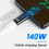 USB C Adapter 140W with LED Display 40Gbps USB C Extension Adapter Type C Power Meter Tester USB C Extender USB4 Thunderbolt 4