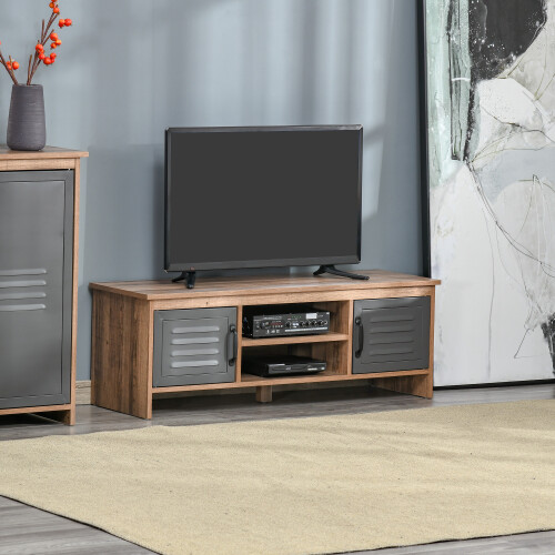 Homcom Mueble de TV Marrón 109 x 35 x 38 cm 2