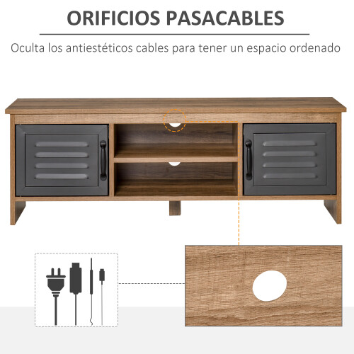 Homcom Mueble de TV Marrón 109 x 35 x 38 cm 1