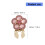 Enduring Florals Pattern Round Cufflinks For brittle-off1 white 4