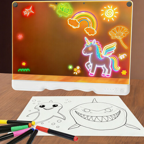 Creative Art Pad For Toddlers Showcasing Dynamic LED-White 2