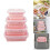 Portable Foldable Square Silicones Lunch-Blue four piece set 3