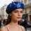Modern Flashy Beret Headpiece For Performers-Red royal blue 7