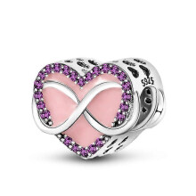 Bransoletka z zawieszką Eternal Heart Charm ze srebra próby 925 dla kobiet. Posiada koraliki w kształcie serca i jest kompatybilna z bra