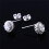 Ohrringe – Damen – Silber – Zirkonia – Rund – Stecker 3