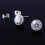 Ohrringe – Damen – Silber – Zirkonia – Rund – Stecker 4