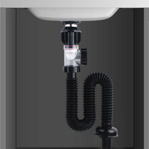 P-låsavloppssats ABS teleskopisk 43–87 cm
