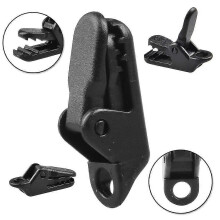 10pcs Outdoor Tent Clips Canopy Fixed Windproof Buckle Tarpaulin Additional Pull Point Alligator Clip Canopy Plastic Clip, 3.5*0.8cm