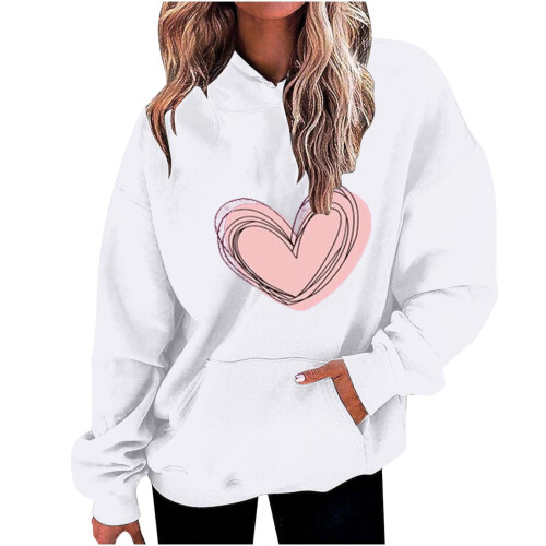 Women's Valentine graphic pullover hoodie 1 pc