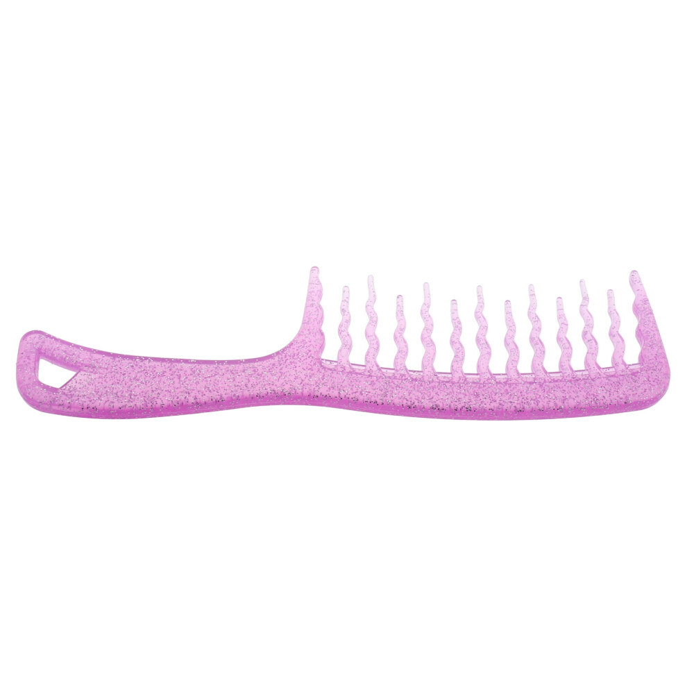 Purple Wide-Tooth Comb For Curly Hair