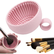 Make-up-Pinselreiniger – 2er-Set – Reinigungsschale für Make-up-Pinsel – Silikon – Tragbar – Reinigungsmatte
