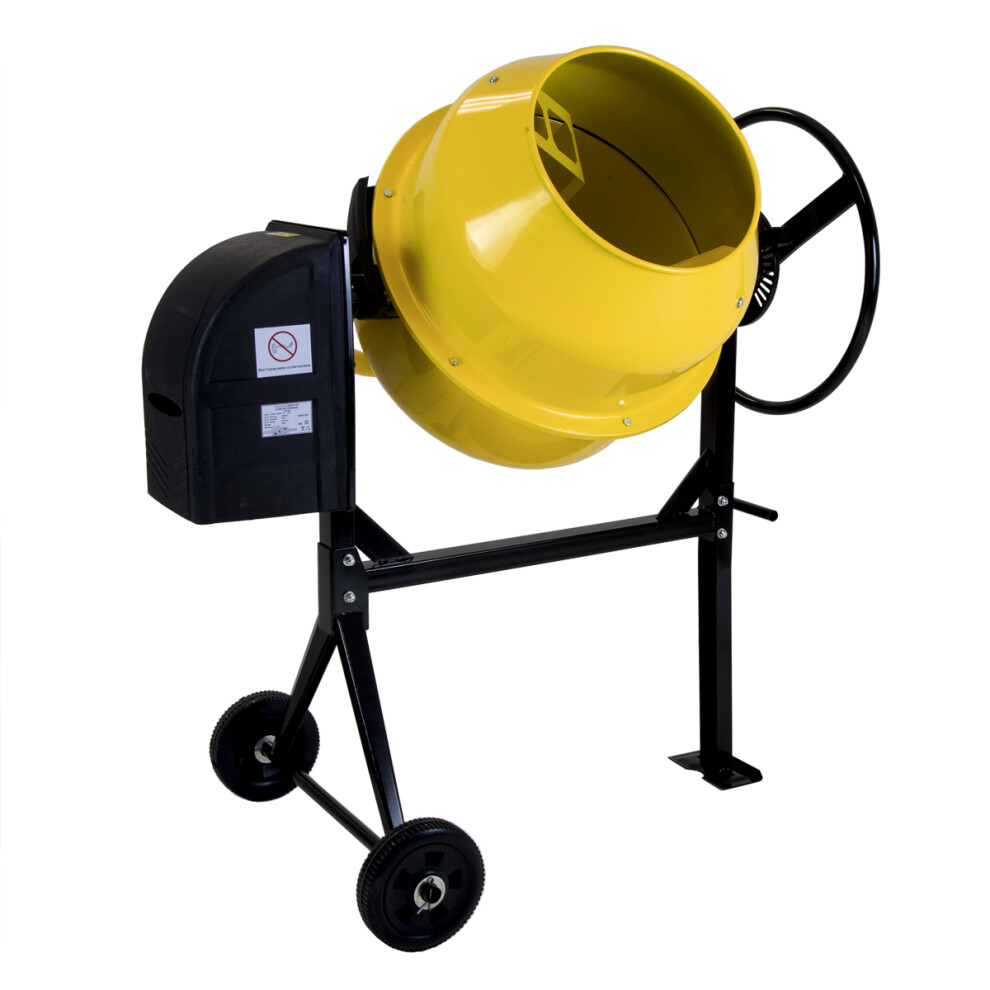 Charles Bentley 125L 230V 550W Portable Cement Concrete Mixer With Wheels