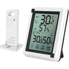 Digitale thermometer en hygrometer voor binnen en buiten, mini-weerstation, draadloze digitale thermometer en vochtigheidsmeter