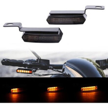 Mini LED-knipperlicht voor motorfietsen, geschikt voor aluminium stuur, waterdichte lamp, universele 12V sequentiële indicator