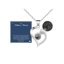 Dámský stříbrný náhrdelník z nerezové oceli s gravírováním "To My Best Mom", hypoalergenní, dárek ke Dni matek, šperkovnice