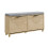 SoBuy Light Oak Shoe Bench with 2 Doors 1