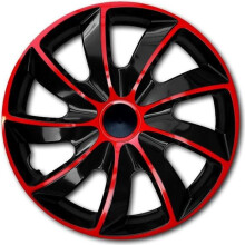 NRM 4-delige universele wieldoppen voor 17" QUAD-velgen, zwart en rood
