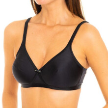 Draadloze bh met cups P6390 voor dames, comfortabel en discreet ontwerp voor dagelijks gebruik - Zwart