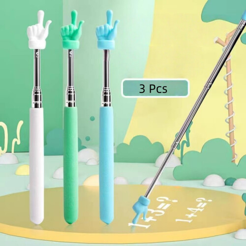 3 Pcs Portable Finger-Mounted Page Turner: Hands-Free Reading Stick with Extendable Grip