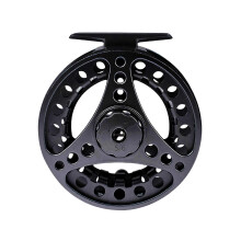 (Black) 2+1BB 1:1 Spool Fly Reel Tackle Accessories for Trout Fly Fishing Reel 3/4 5/6 7/8 Fly Fishing Reel with Aluminum Body  Silver