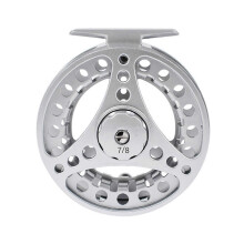 (Silver) 2+1BB 1:1 Spool Fly Reel Tackle Accessories for Trout Fly Fishing Reel 3/4 5/6 7/8 Fly Fishing Reel with Aluminum Body  Silver
