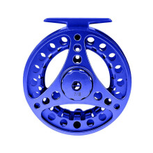 (Blue) 2+1BB 1:1 Spool Fly Reel Tackle Accessories for Trout Fly Fishing Reel 3/4 5/6 7/8 Fly Fishing Reel with Aluminum Body  Silver