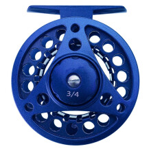 (Blue) 2+1BB 1:1 Spool Fly Reel Tackle Accessories for Trout Fly Fishing Reel 3/4 5/6 7/8 Fly Fishing Reel with Aluminum Body  Silver