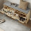 SoBuy Light Oak Shoe Bench with 2 Doors 8