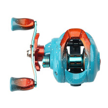 (ice flame) Sea Fishing Reel Powerful Fishing Reel Handle Replaceable Right Left Light Weight Sea Rod Wheel with 7.2:1 Gear Ratio  ice flame