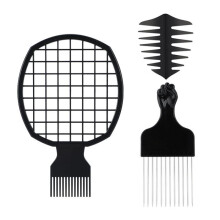3-delige set Afro Mesh Twist Kam voor Haarstyling