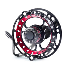 (black red right hand) Fly Fishing Reels Fish Line Wheel with Drain Force Driving Cart Reels Wheel Ice Fishing Reels for Saltwater Freshwater