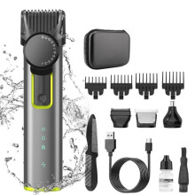 Amazon 4-in-1 multifunctionele waterdichte tondeuse voor mannen, scheerapparaat, neushaartrimmer, set