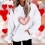 Women's Valentine graphic pullover hoodie 1 pc 2