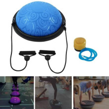 Halv Yogaboll - MXZZAND - Blå - PVC - 46x46x20cm - Belastning 150kg