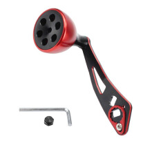 (Red 38mm) Fishing Reels Power Handle Single Knob Aluminum Alloy Fishing Reels Rocker Arm Grip Baitcasting Reels Power Handle