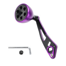 (Purple 30mm) Fishing Reels Power Handle Single Knob Aluminum Alloy Fishing Reels Rocker Arm Grip Baitcasting Reels Power Handle