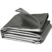 WOLTU Polyethyleen Beschermzeil, Buitenzeil, Bootafdekking, 180 g/m², 3x6 m, Grijs