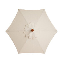 Parasol de poliéster para exteriores, con rejilla para sombrilla, resistente a la lluvia, 6/8 varillas - Beige - 2M 6 varillas