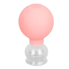Ventosa de vidrio y silicona, herramienta de masaje por succión al vacío para la belleza facial.