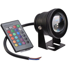 Foco LED sumergible, iluminación subacuática RGB impermeable IP67, foco LED de 10 W para iluminación de jardín exterior con Pi
