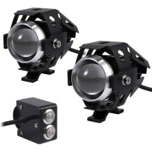 unidades de faros LED auxiliares para motocicleta de 15 W, luces antiniebla, focos LED para motocicleta de 3000 lúmenes, U5, resis