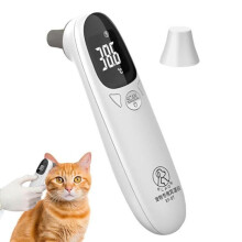 Termómetro para mascotas - Termómetro de ABS - Monitor de temperatura del oído - Recargable por USB - Resistente al agua