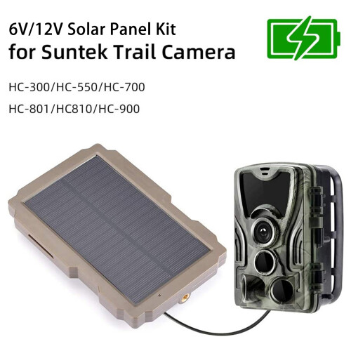 Solpanel til jagtkamera – 3000mAh, 6–12V, 9,8 fod 2