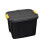 Strata 42L Heavy Duty Lockable & Stackable Storage Tub Chest with Clips in Black 8
