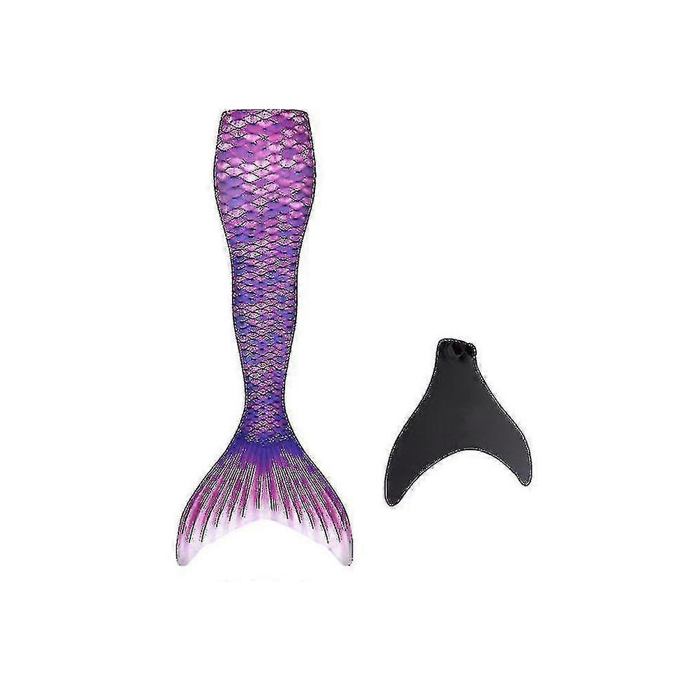 Kids Wear-Resistant Mermaid Tail For Swimming, Monofin Included--image