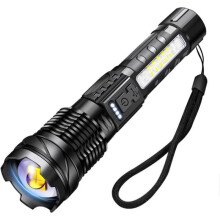 A76 Ultra Kraftig LED Lommelygte 20000 Lumen USB Genopladelig Lommelygte 7 Funktioner Taktisk Lommelygte med Klips