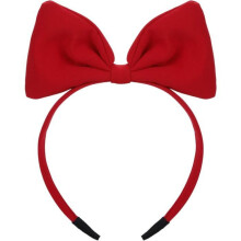 Röda rosetthårband med fluga - Perfekta håraccessoarer för kvinnor och flickor, festcosplay, jul, Halloweenpresent (röd)