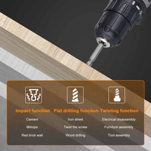 Cordless Drill Driver Set with 25+1 Speed Settings 2