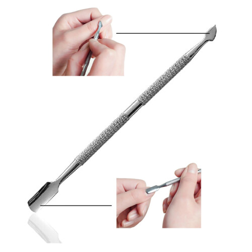 Set de 4 împingătoare de cuticule texturate din oțel inoxidabil 2